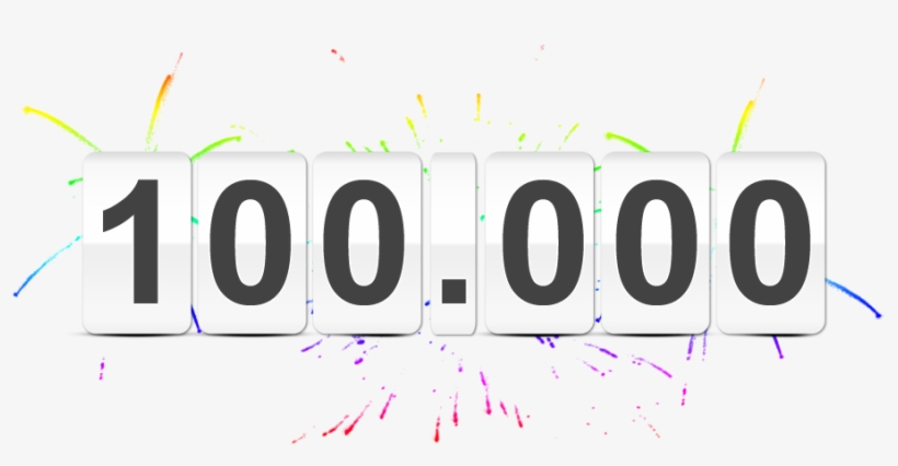 Hoy Hemos Llegado Al Mágico Número De - Numero 100.000, transparent png