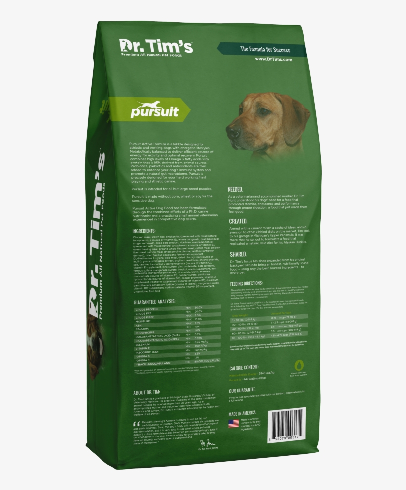 Tim's Pursuit Active Dry Dog Food - Dog Food, transparent png