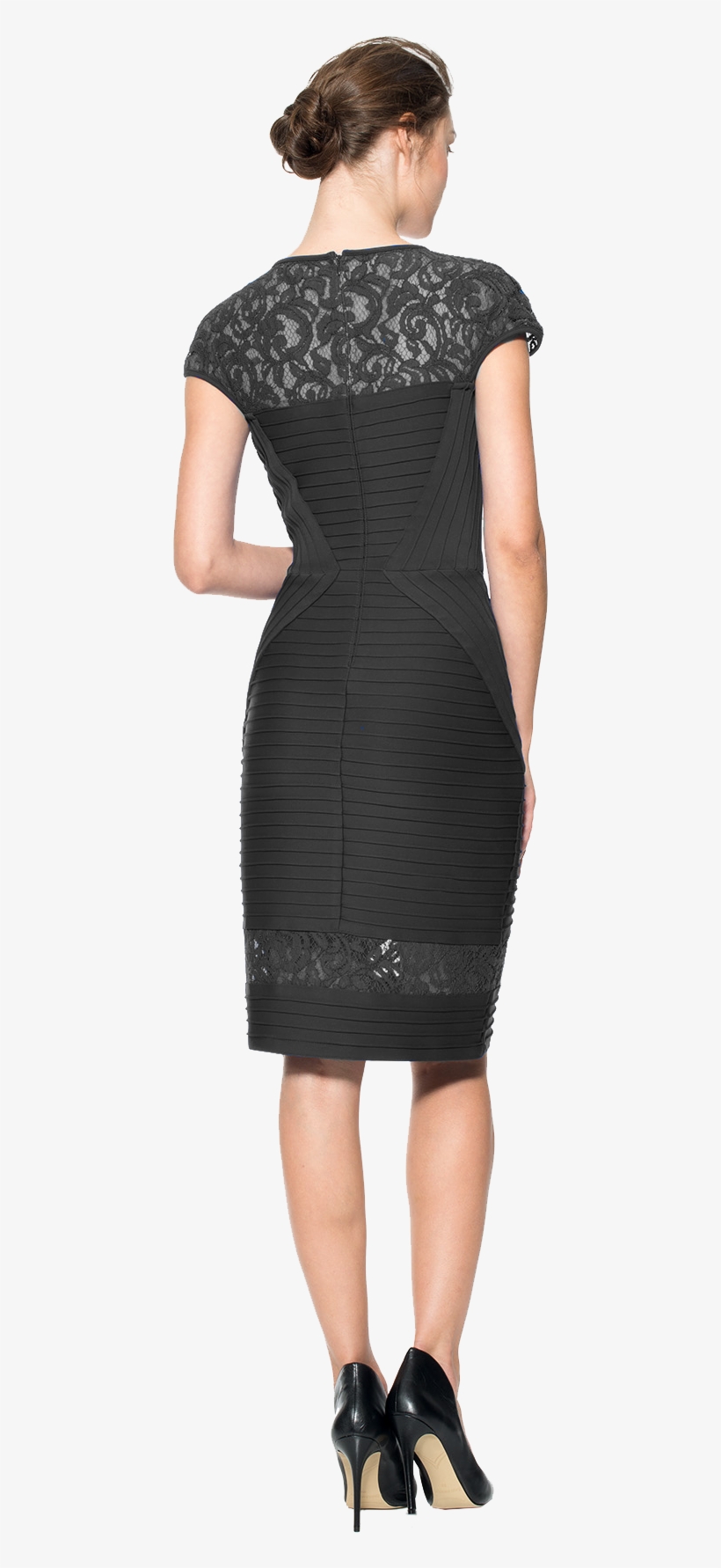 Cutout Woman Black Dress Back Cut Out People, People - Woman Back Png, transparent png