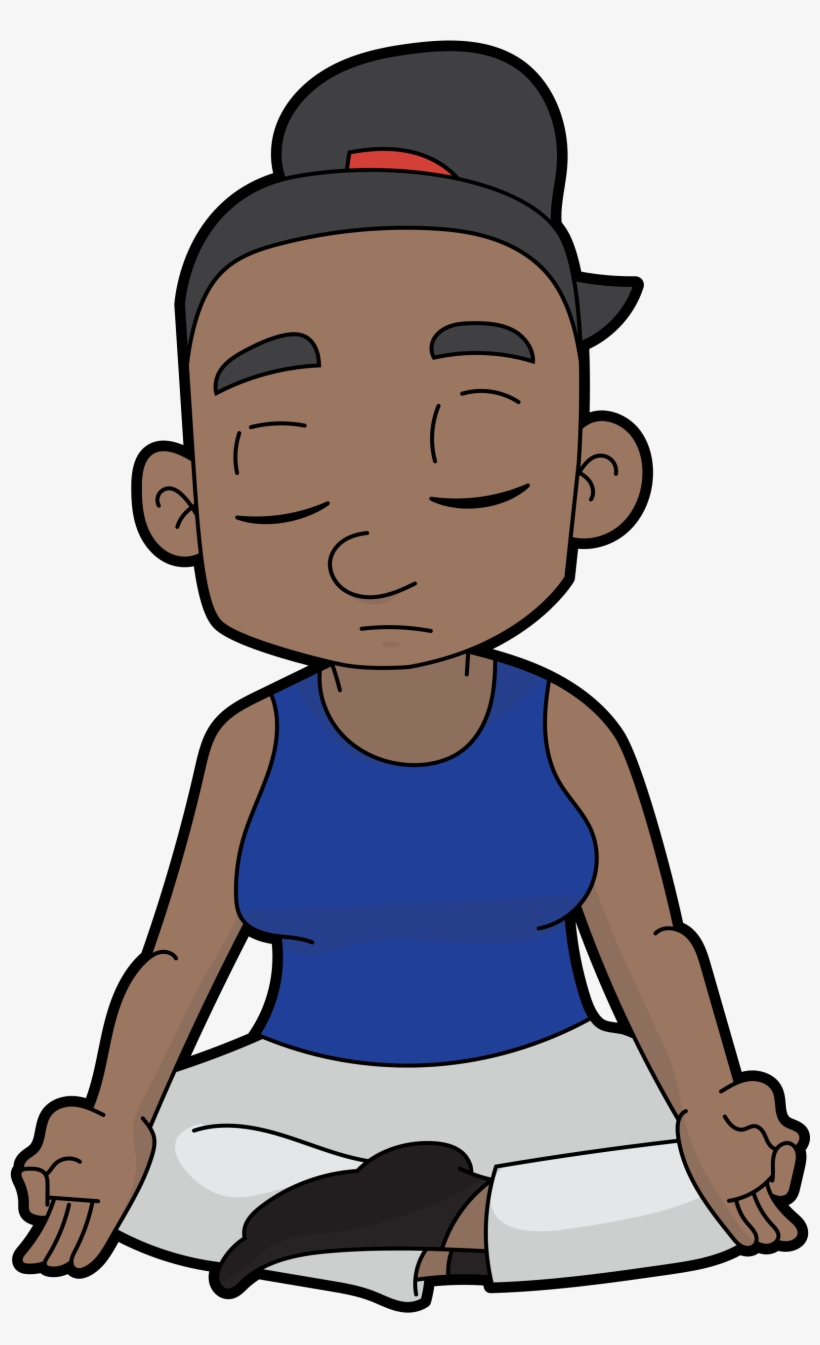 Open - Meditating Cartoon, transparent png