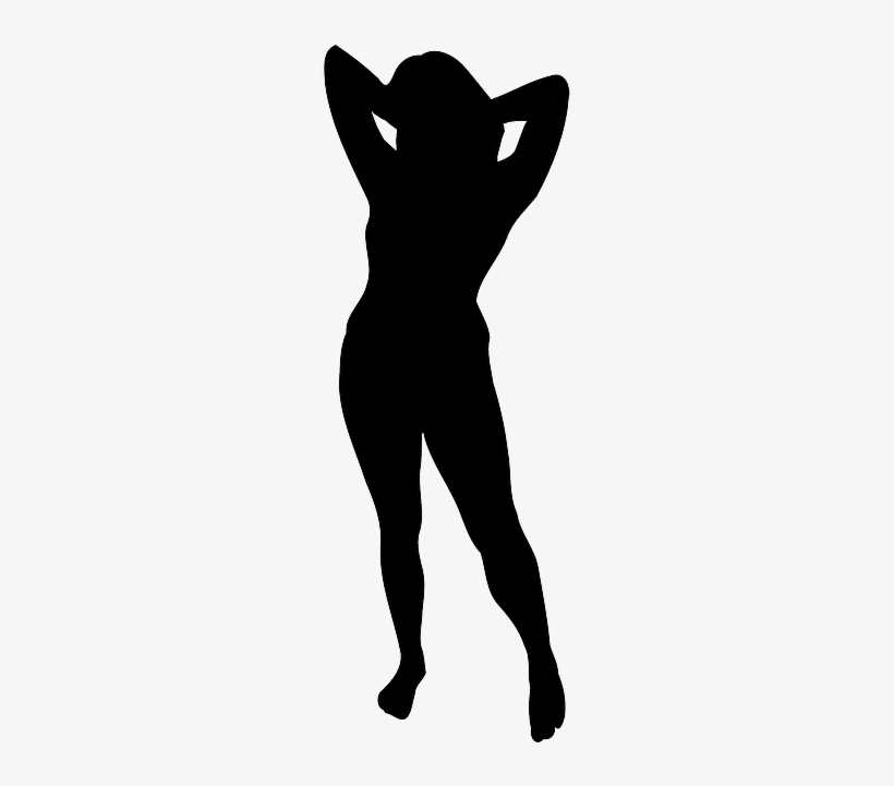 Girl, Black, Female, Silhouette, Woman - Woman Silhouette Public Domain, transparent png