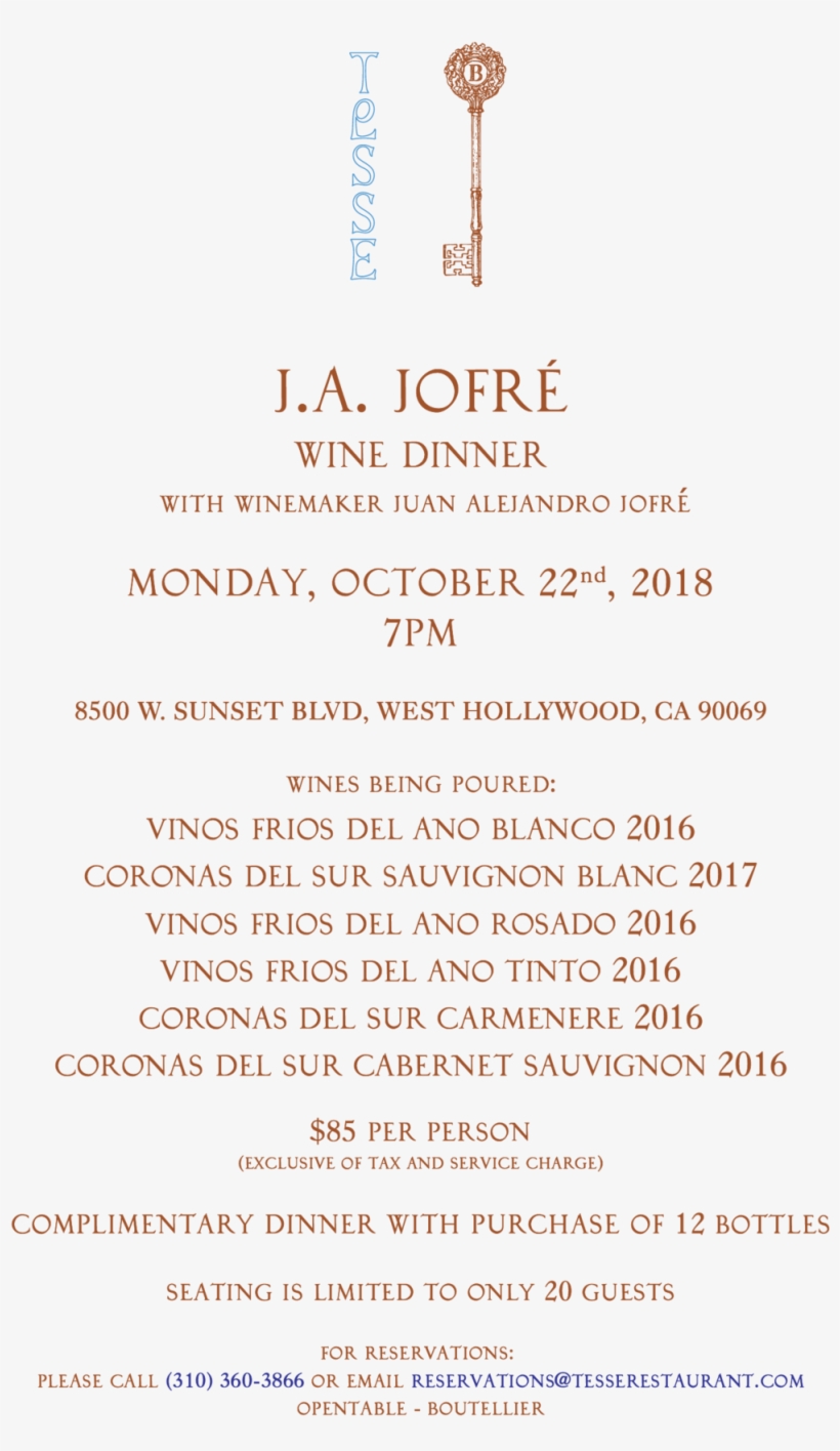 Jofre Wine Dinner Invite - Wine, transparent png
