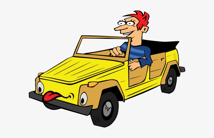 Boy Driving Car Cartoon Clip Art - Mom, Can I Drive?, transparent png