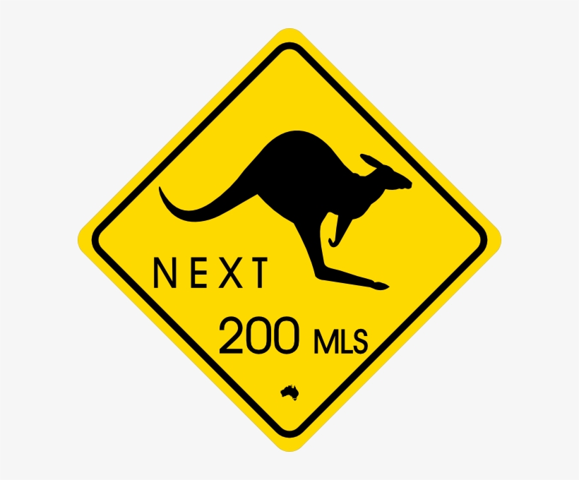 Kangaroo Traffic Sign Svg Clip Arts 600 X 600 Px, transparent png