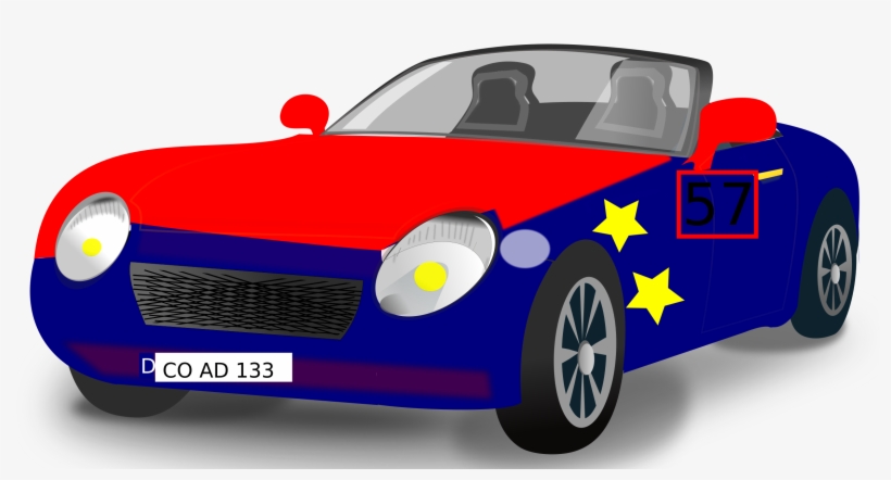Sports Car Png Pic - Red And Blue Car, transparent png