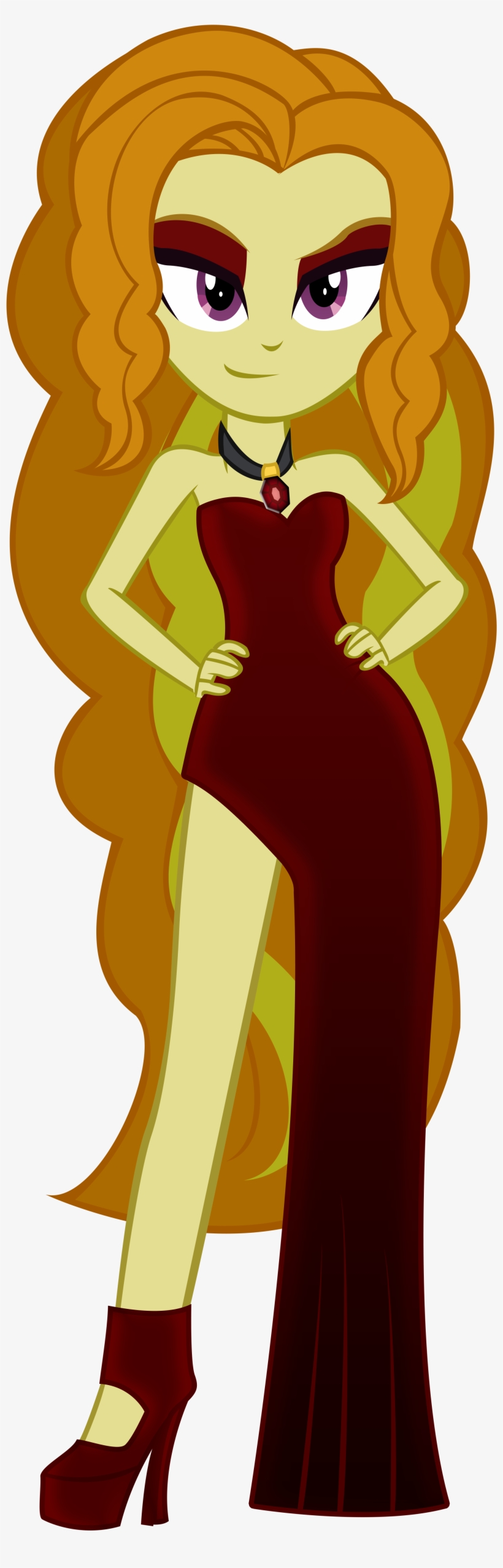 Bare Shoulders, Clothes, Dead Source, Dress, Equestria - Adagio Dazzle In A Dress, transparent png