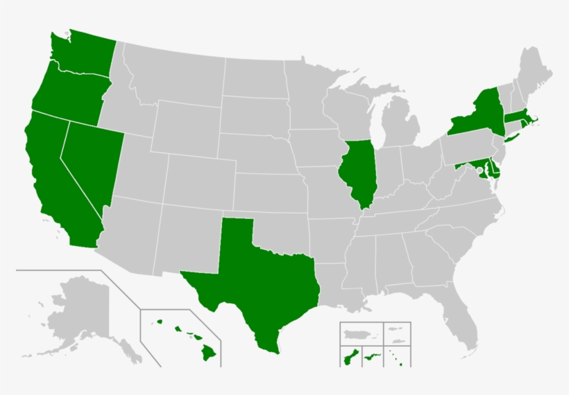 Shark Fin Ban Map Us 2018 - Us Red Blue Map 2018, transparent png