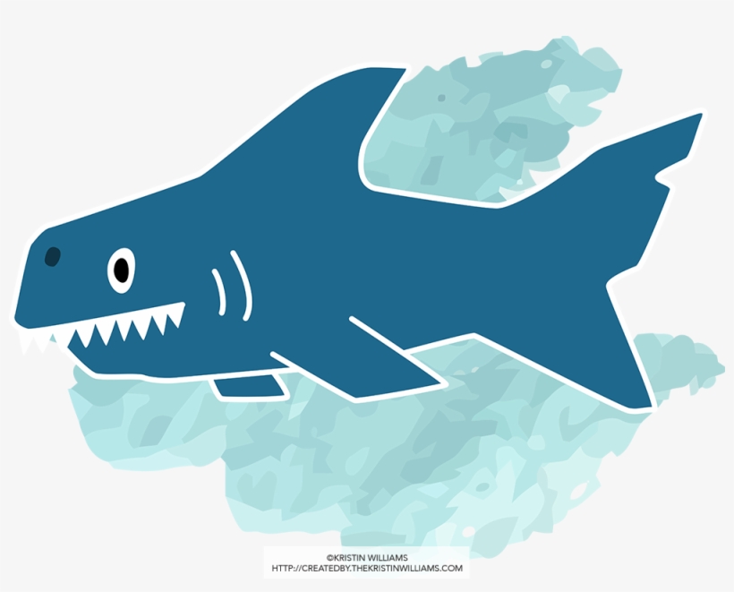 Shark Illustration - Watercolor Painting, transparent png