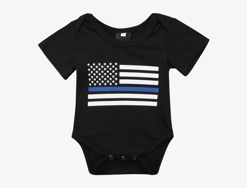 Petite Bello Bodysuit 0-3 Months Usa Flag Bodysuit - Blue Lives Matter Logo, transparent png