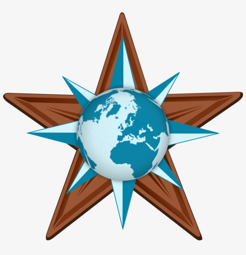 Barnstar Geography Compass Rose Hires - Het Oude Continent: Beschouwingen Over Natuur In Europa, transparent png