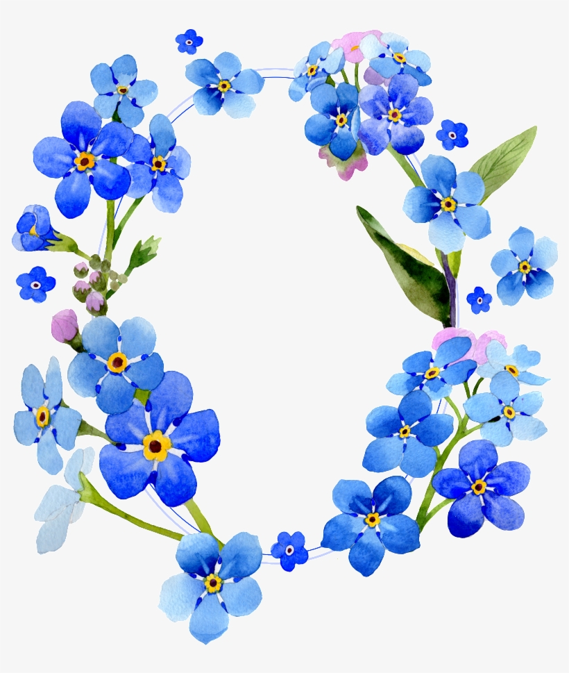 Hand Painted Forest Elf Flower Png Transparent - Myosotis Arvensis, transparent png