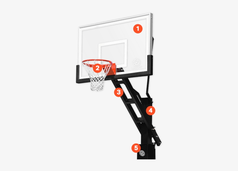 Duraslam Adjustable Basketball Hoop System - Basketball, transparent png