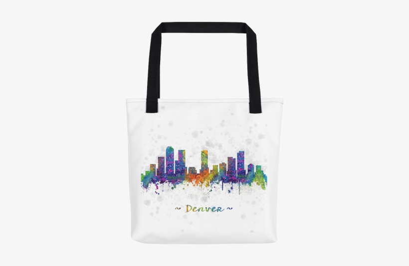 Denver Skyline Watercolor Drawing Tote Bag - Denver Skyline, transparent png