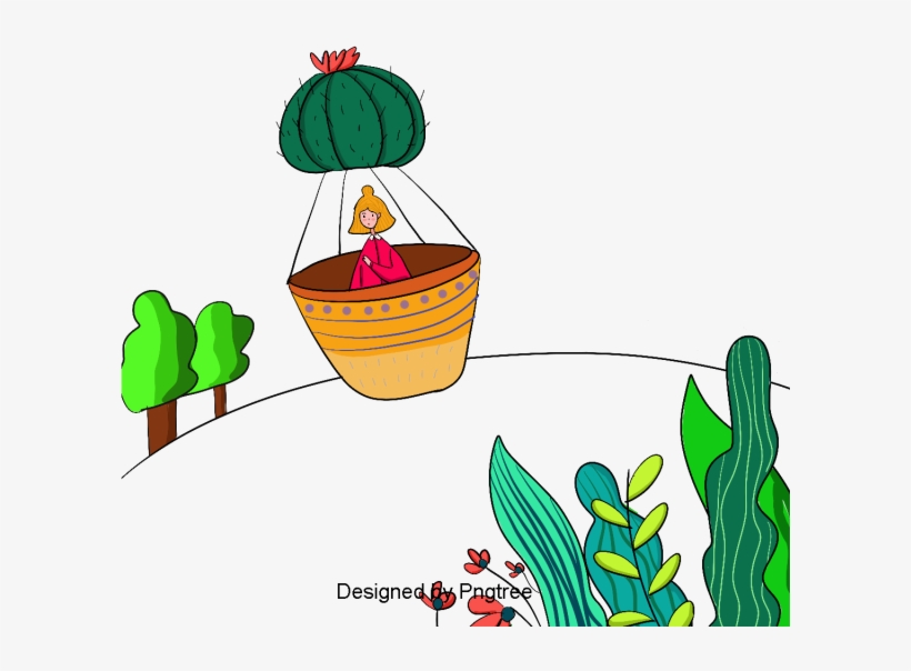Cartoon Hand-painted Simple Flower Pot Flower Design, - Design, transparent png