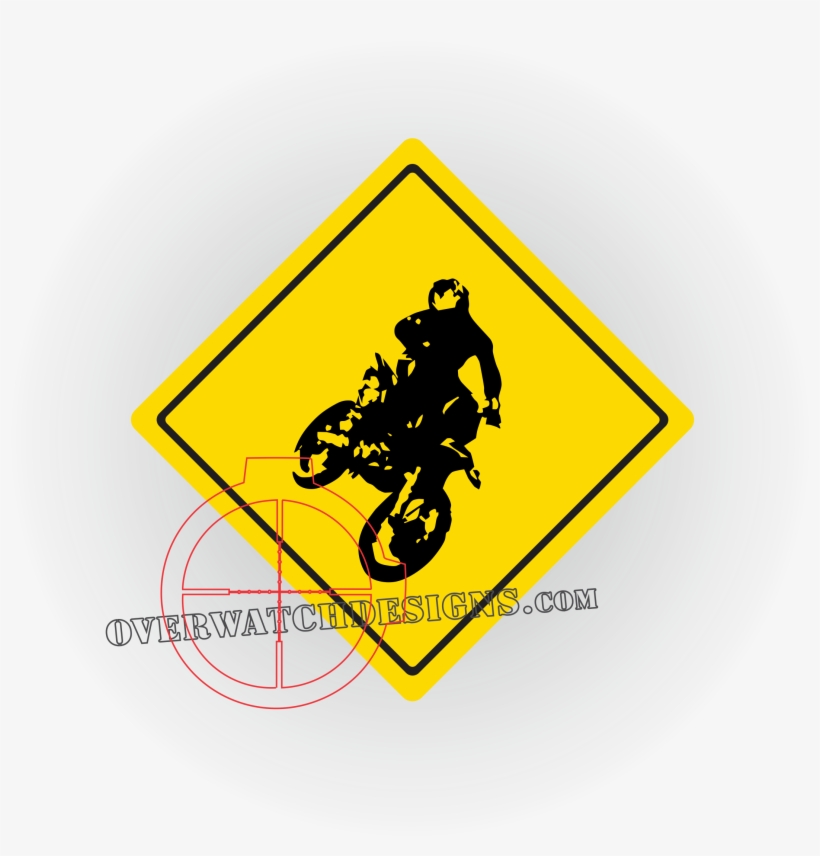 Dirt Bike Street Sign - Roller Derby Zone Funny Novelty Crossing Sign 12x12, transparent png