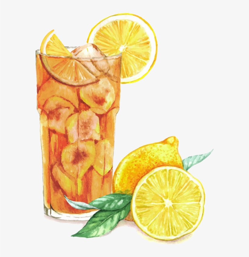 Lemonade Watercolor Png - Lemon Ice Tea Watercolor Png, transparent png
