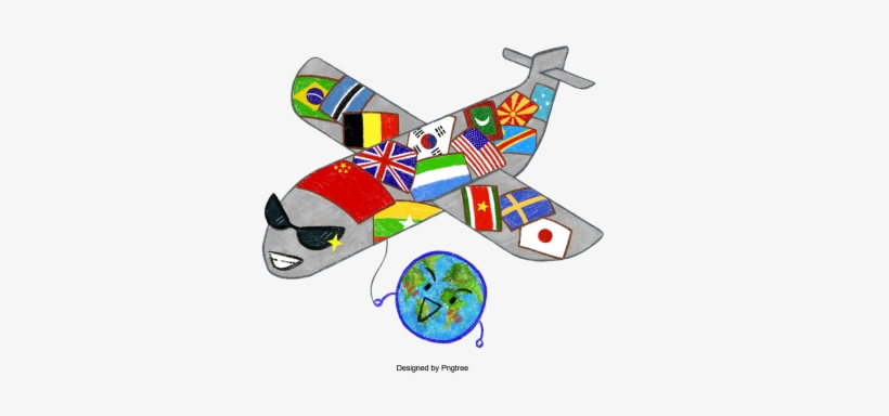 Travel Plane Illustration, And-painted, Illustration, - Illustration, transparent png
