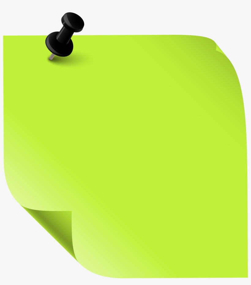 Sticky Note Green Png Clipart - Green Sticky Note Png, transparent png