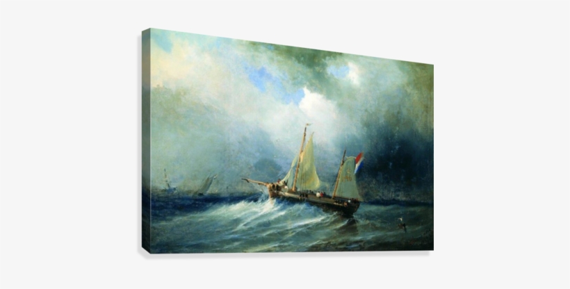 Sailboat In The Sea Canvas Print, transparent png
