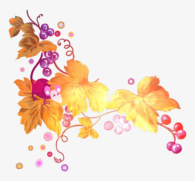 Wine Common Grape Vine Watercolor Painting - رسومات ورق عنب, transparent png