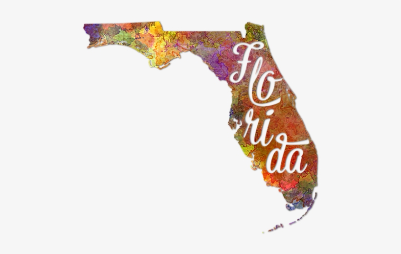 Bleed Area May Not Be Visible - Watercolor Painting Of Florida, transparent png