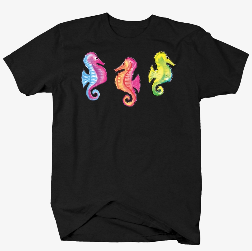 Watercolor Seahorses Blue Purple Pink Green Ocean Aquatic - N/a, transparent png