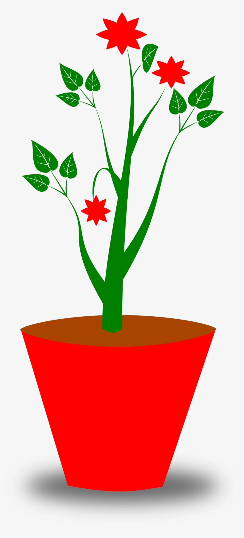 Flowers For Flower Pot Clipart Black And White - Flower Pot Png Vector, transparent png