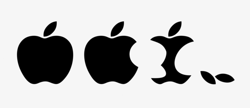 Eaten Apple Logo Vector - Apple Logo Whole Apple, transparent png