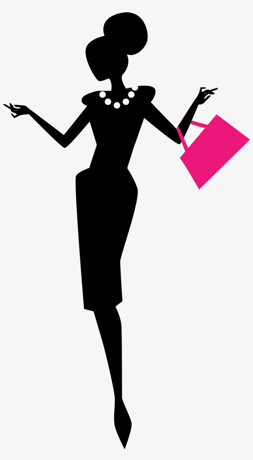 Clipart Black And White Stock Fashion Runway Clipart - Love Knot Hoop Earrings!, transparent png