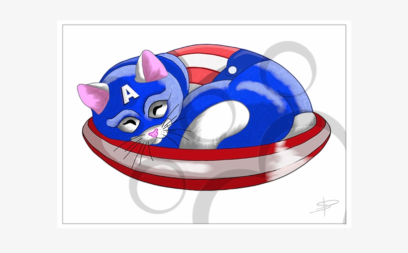 Captain America Kitty - Captain America, transparent png
