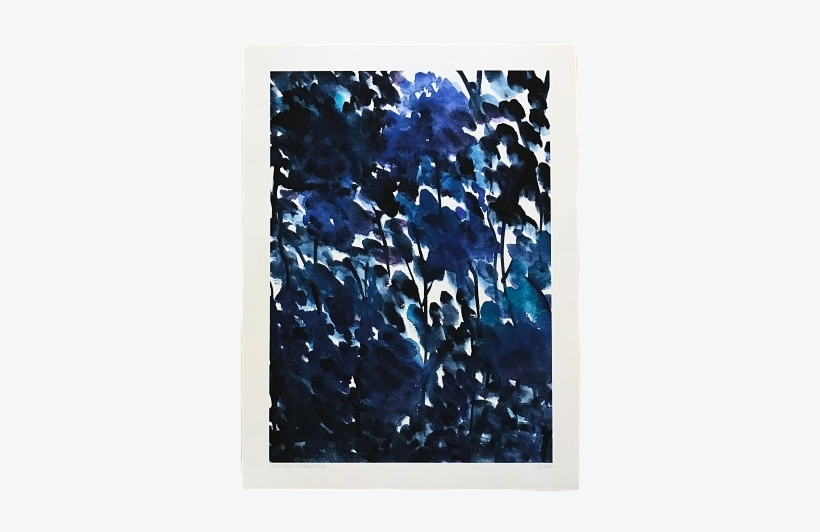 Cascading Blue Flowers - Painting, transparent png