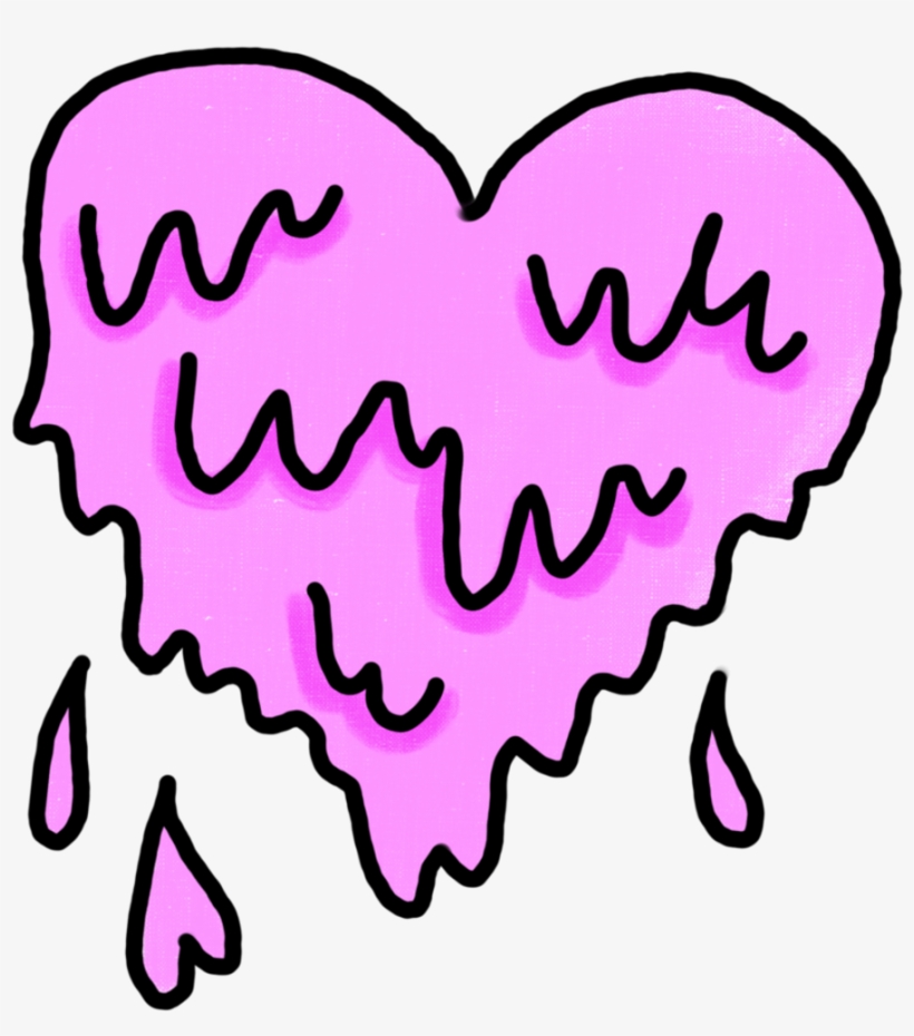 Keyword Images Tumblr Overlays - Melting Heart Png, transparent png