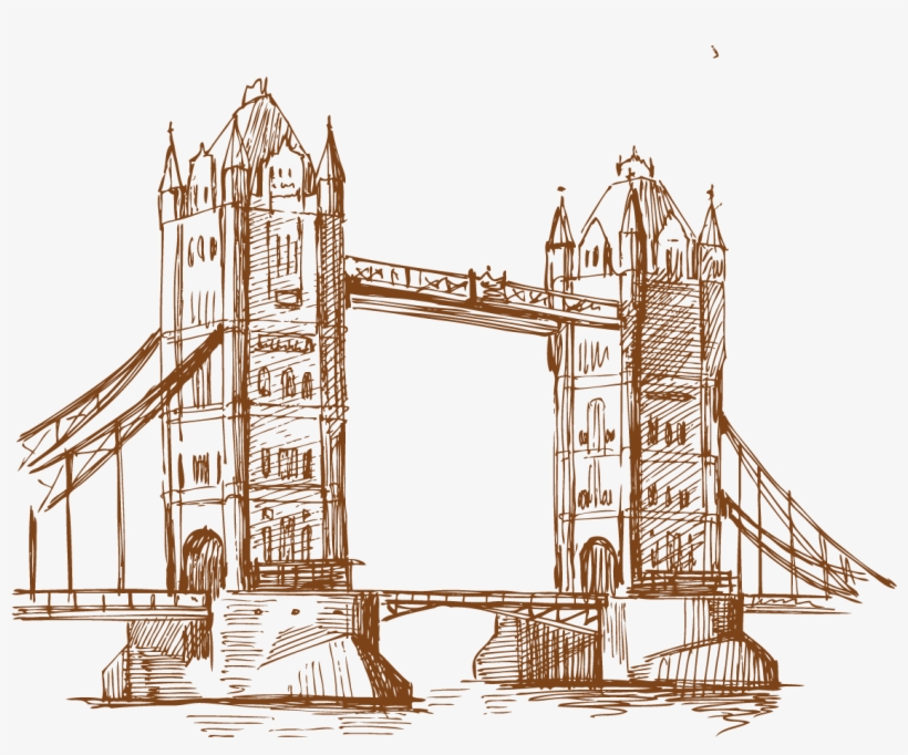 The Shard Tower Bridge Architecture - Stock Illustration, transparent png