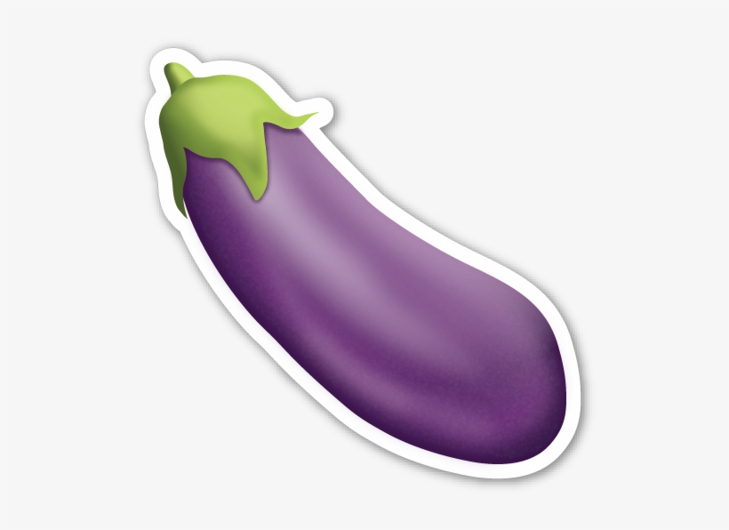 Aubergine Emojistickers Com - Eggplant Emoji Png, transparent png
