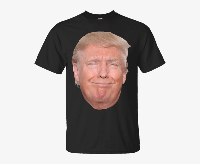Donald Trump Head Funny Smiling Face T-shirt - Donald Trump Mask By Rapmasks - 12" X 9" Waterproof, transparent png