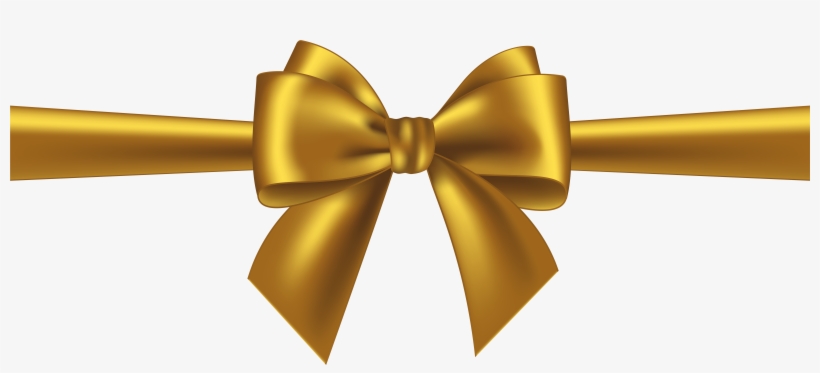 Gold Bow Transparent Clip Art - Ribbon Violet Png, transparent png