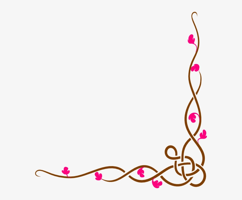 Long Floral Border Svg Clip Arts 582 X 599 Px, transparent png