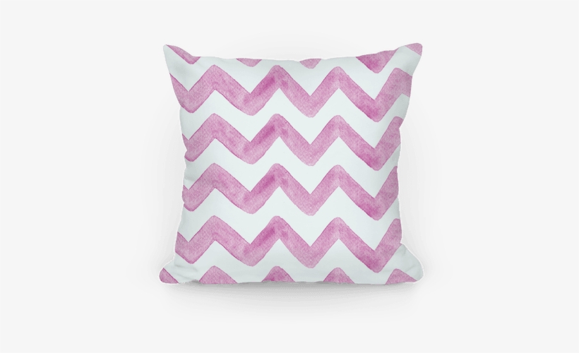 Pink Watercolor Chevron Pattern Pillow - Zig Zag Design Pattern, transparent png