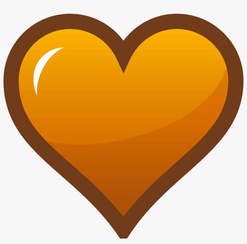 Heart Clipart Vector - Heart Orange, transparent png