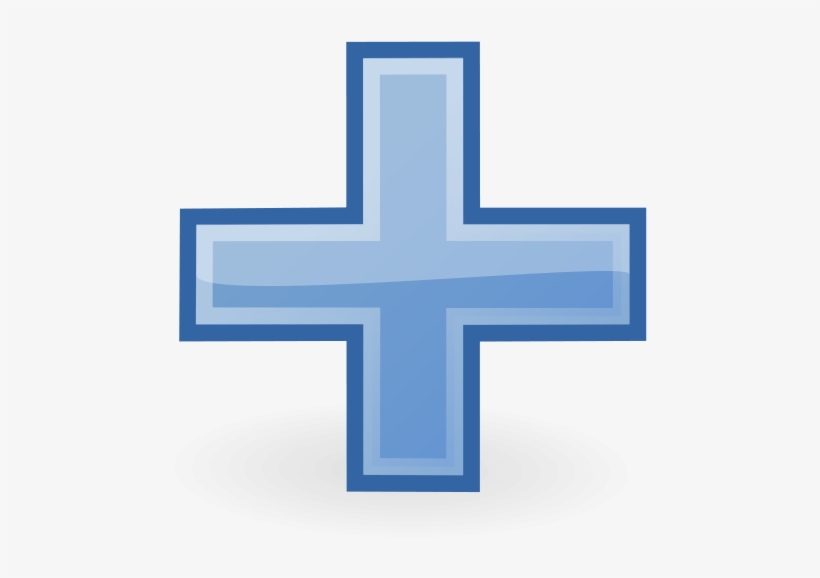Picture - Plus Sign Clip Art Blue, transparent png