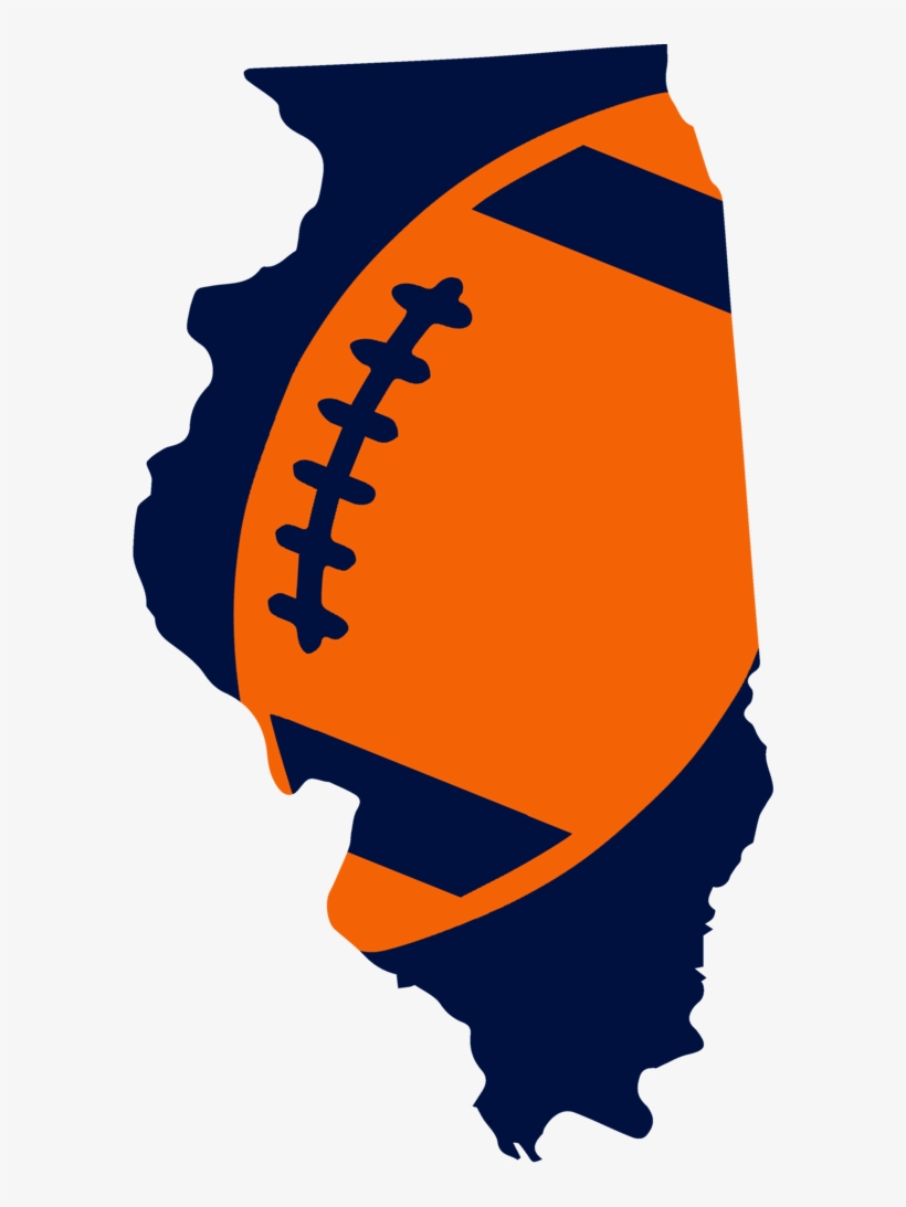 Chicago Football Design - Map Of Illinois 1858, transparent png