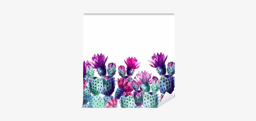 Watercolor Cactus Png - Watercolor Cactus Flowers Vector, transparent png