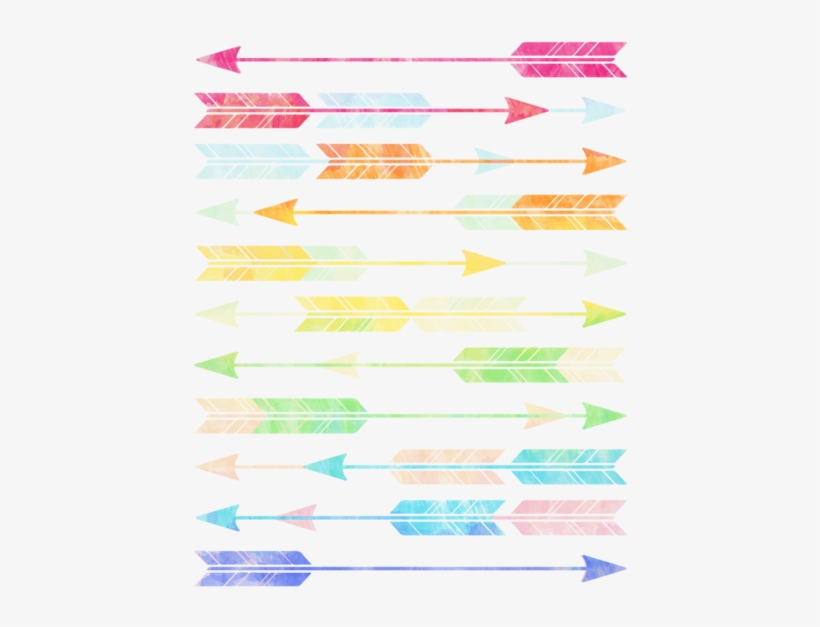 Check Out This Awesome 'rainbow Watercolor Arrows' - Indie Art, transparent png