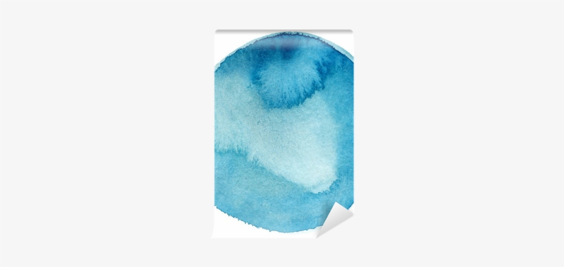 Abstract Watercolor Circle Painted Background Wall - Gallery Direct Liliia Rudchenko's 'blue Watercolor, transparent png