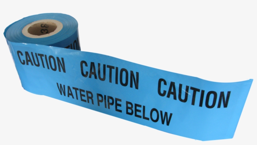 Caution Water Pipe Below Tape 365m X 150mm - Bong, transparent png