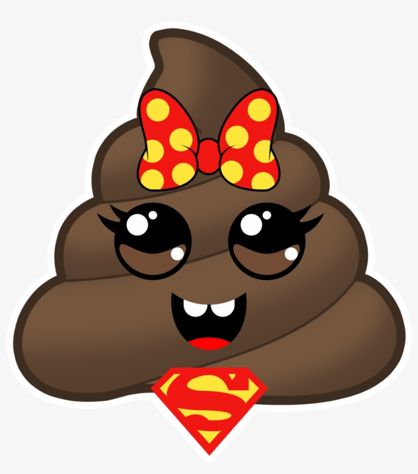 Super Poop Emoji - Superman Logo, transparent png
