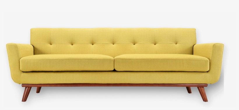 Yellow Sofa Transparent Png - Modway Engage Upholstered Sofa, Green, transparent png