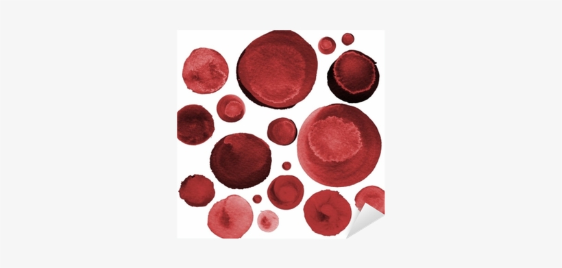 Set Of Watercolor Burgundy, Redwood, Dark Red Circles - Watercolor Painting, transparent png