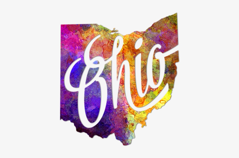Bleed Area May Not Be Visible - State Of Ohio Watercolor, transparent png