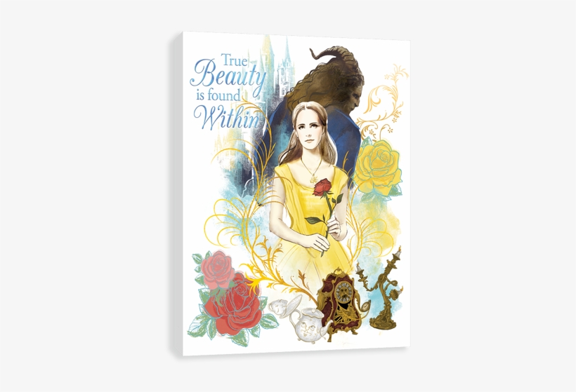 Beauty And The Beast - Belle Canvases By Artissimo Designs - Belle, transparent png